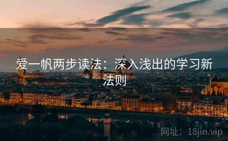 爱一帆两步读法：深入浅出的学习新法则